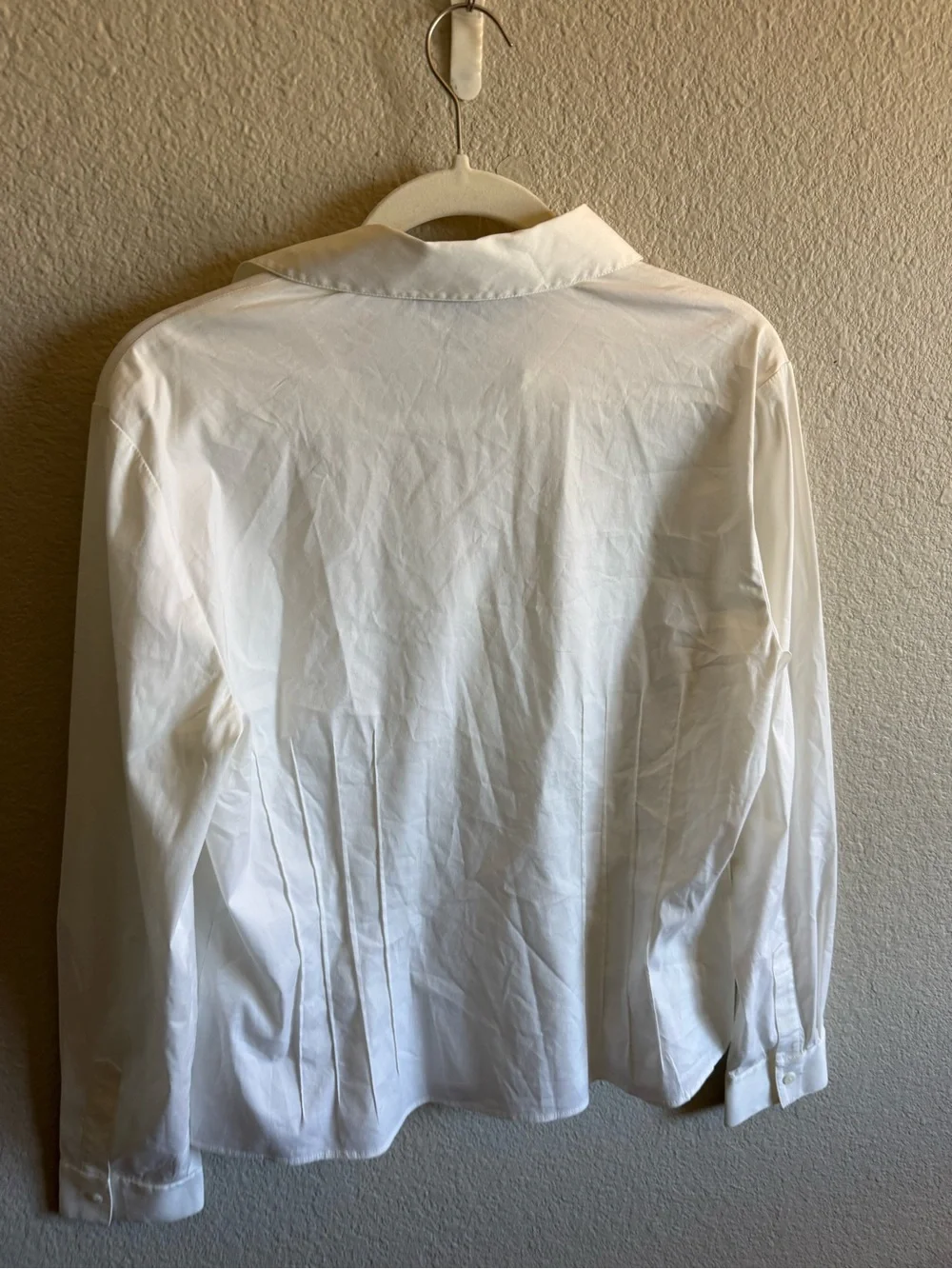 Lafayette 148 New York White Button-Front Pleated Women's Blouse Business Sz 12 - Picture 7 of 8